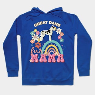 Great Dane Fur Mama, Great Dane For Dog Mom, Dog Mother, Dog Mama And Dog Owners Hoodie